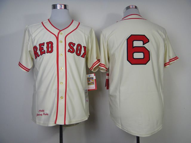 Men Boston Red Sox 6 Pesky Cream MLB Jerseys